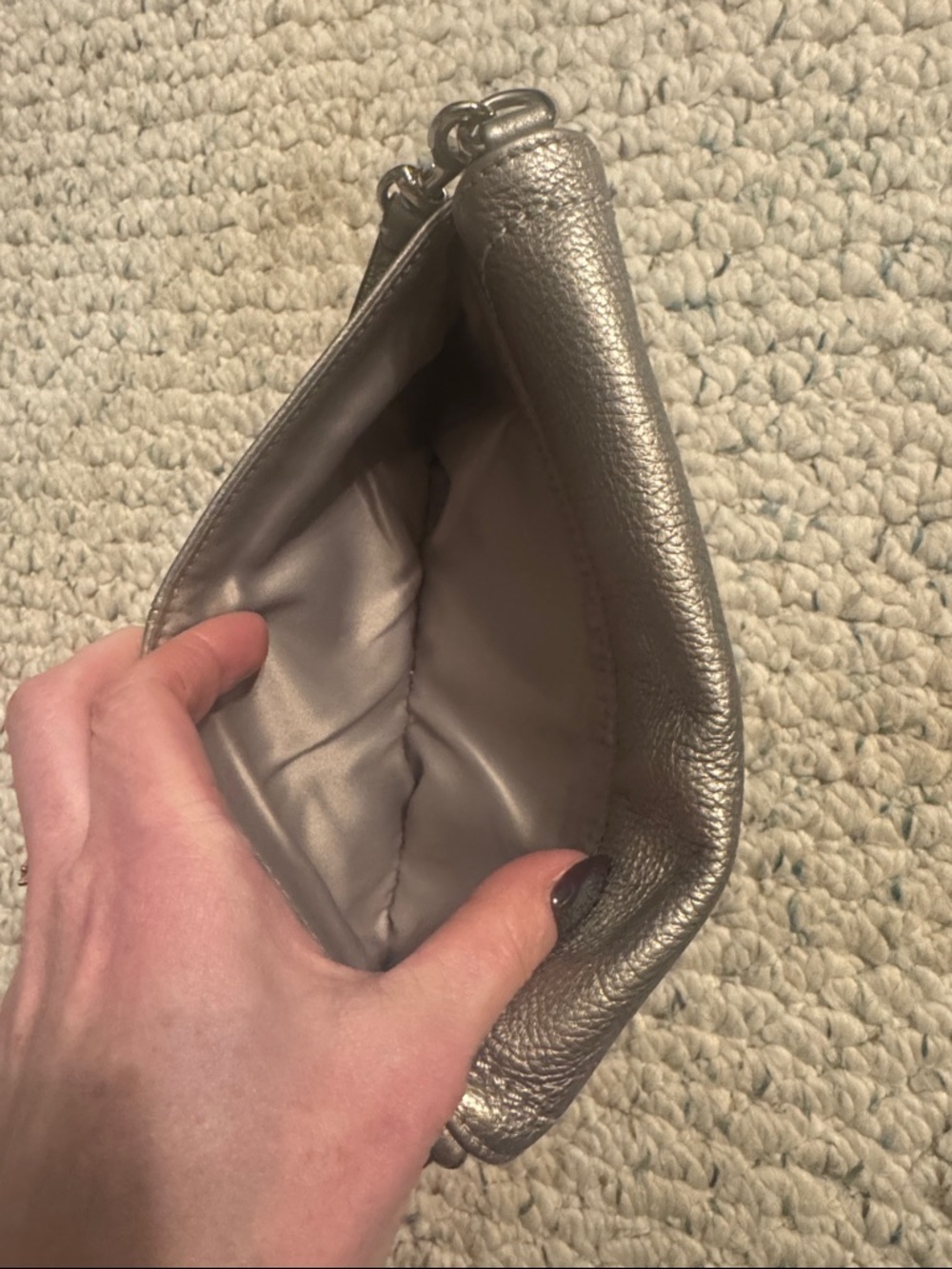 Coach Metallic Leather Wristlet Clutch - Picture 6 of 6